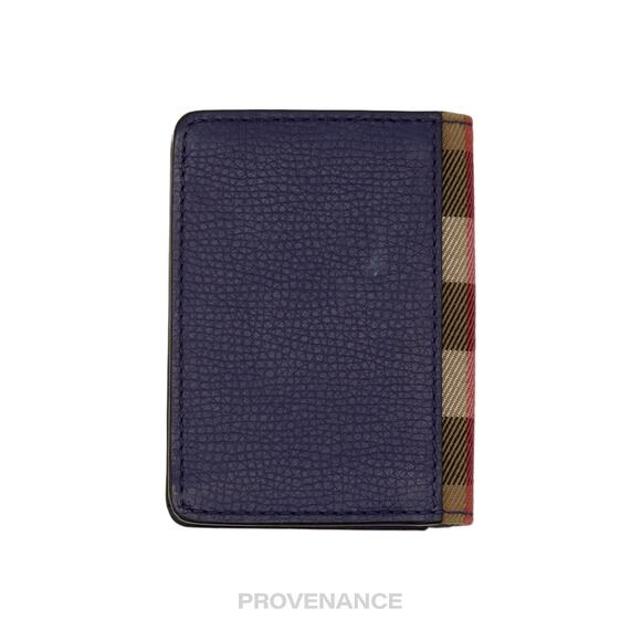 🔴 Burberry Pocket Organizer Wallet - Blue with Nova Check - Picture 2 of 8